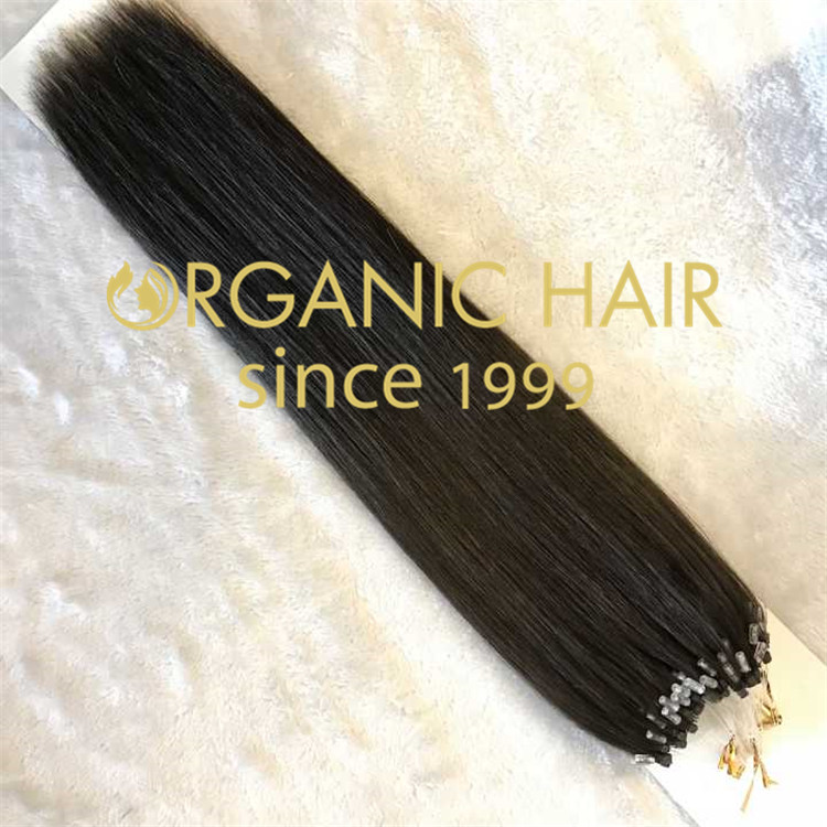 Black color, Top Quality Virgin 100% Human hair 1gram/strand micro ring hair extensions A35